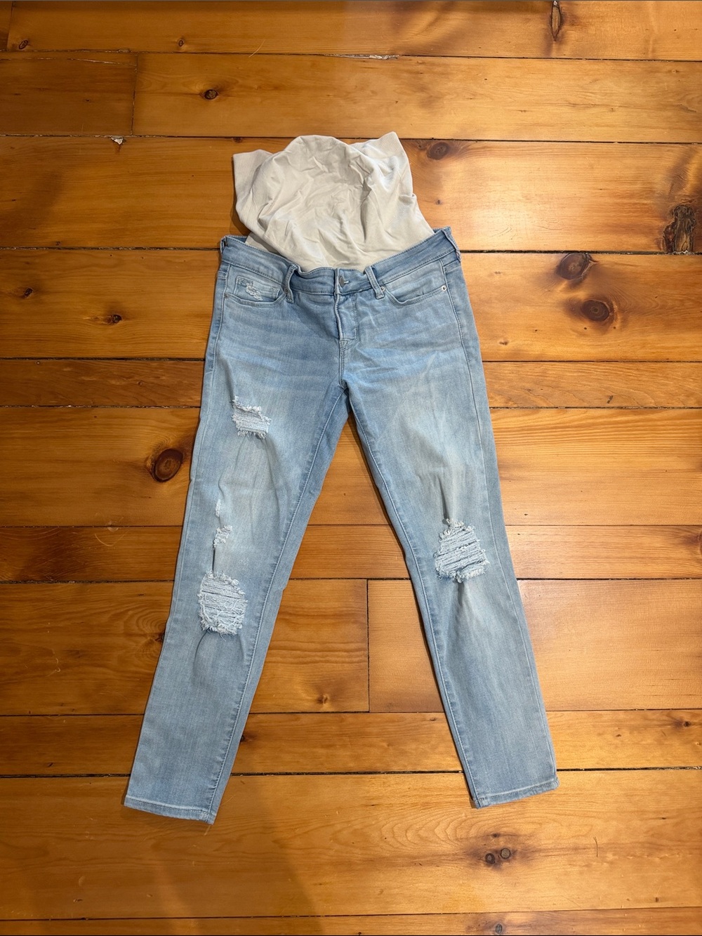 BLANQI Light Blue Distressed Skinny Jeans